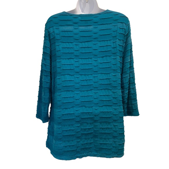 Dana Bachman Stylish Knit Top Turquise Womens Large 0,0,1:A-0015 - Picture 2 of 8